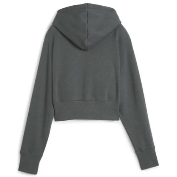 Hanorac pentru femei Puma Classics+ Relaxed Cropped Hoodie All-season / Gray photo 3