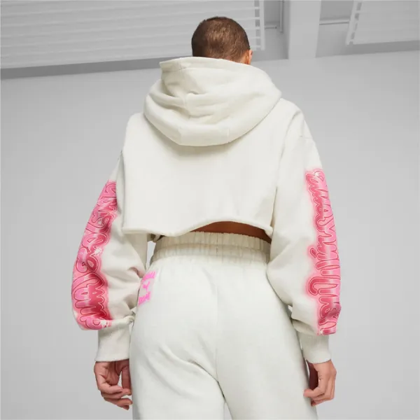 Hanorac pentru femei Puma Game Love Heartbreak Hoodie All-season / White photo 4