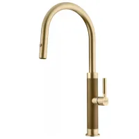 Смеситель для кухни Franke Mythos Master Piece Oднорычажный / выдвижной / Латунь / Золото
