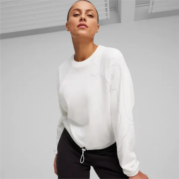 Hanorac pentru femei Puma Motion Crew Tr All-season / White photo 3 Hanorac pentru femei Puma Motion Crew Tr All-season / White photo 3