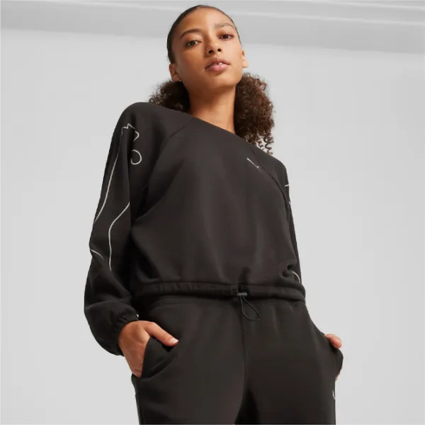 Толстовка для женщин Puma Motion Crew Tr Осень - Зима / Черный photo 2