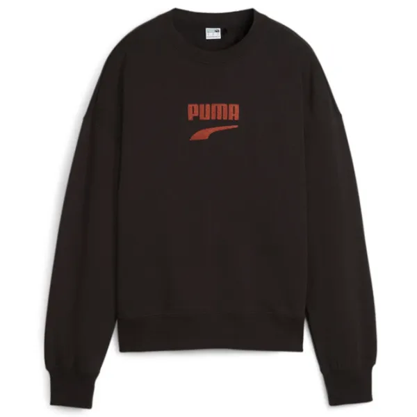 Hanorac pentru femei Puma Downtown Oversized Crew Tr All-season / Black photo 1