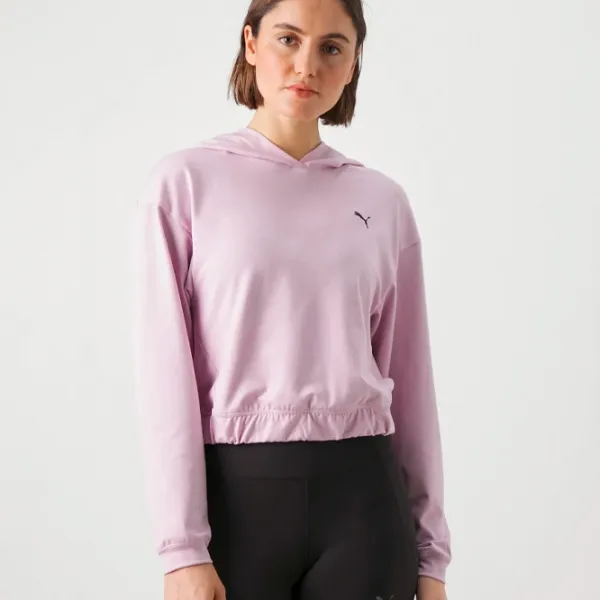 Hanorac pentru femei Puma Studio Foundations Hoody All-season / Pink photo 4 Hanorac pentru femei Puma Studio Foundations Hoody All-season / Pink photo 4