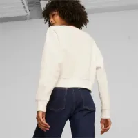 Толстовка для женщин Puma Classics Fleece Crew Осень - Зима / Бежевый photo 4