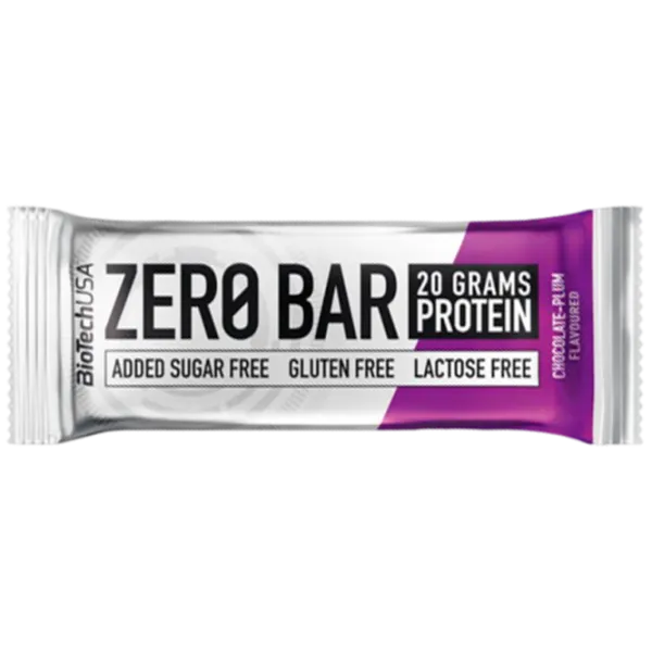Batoane proteice BioTechUSA Zero Bar Prună cu ciocolată (5999076223657) 50 g photo 1