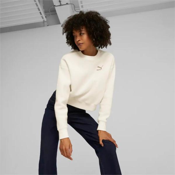 Hanorac pentru femei Puma Classics Fleece Crew Toamnă - iarnă / Beige photo 3 Hanorac pentru femei Puma Classics Fleece Crew Toamnă - iarnă / Beige photo 3