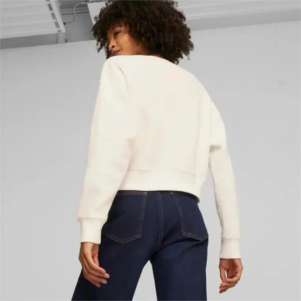 Hanorac pentru femei Puma Classics Fleece Crew Toamnă - iarnă / Beige photo 4 Hanorac pentru femei Puma Classics Fleece Crew Toamnă - iarnă / Beige photo 4