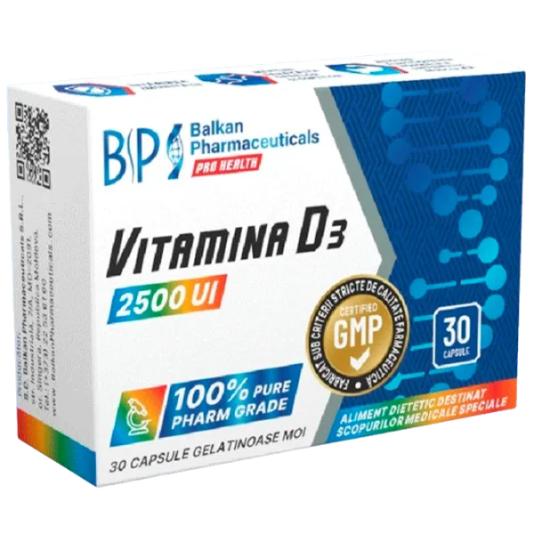 Витамины Balkan Pharmaceuticals Vitamina D3 (4840982011412) 30 капсул photo 1 Витамины Balkan Pharmaceuticals Vitamina D3 (4840982011412) 30 капсул photo 1