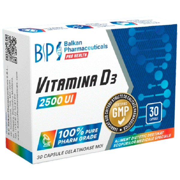Витамины Balkan Pharmaceuticals Vitamina D3 (4840982011412) 30 капсул photo 1 Витамины Balkan Pharmaceuticals Vitamina D3 (4840982011412) 30 капсул photo 1