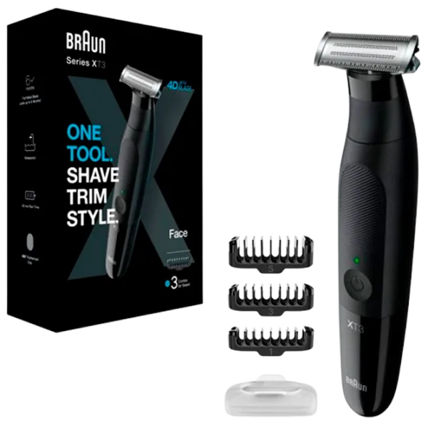 Trimmer facial Braun XT3100 Black photo 1