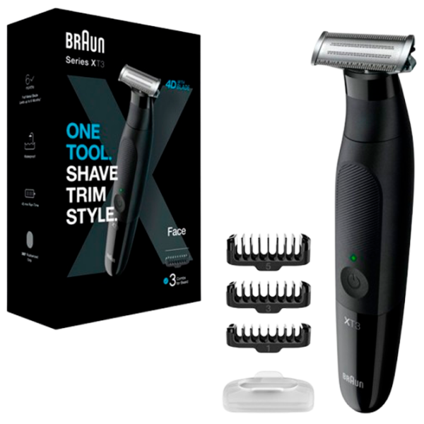 Trimmer facial Braun XT3100 Black photo 1