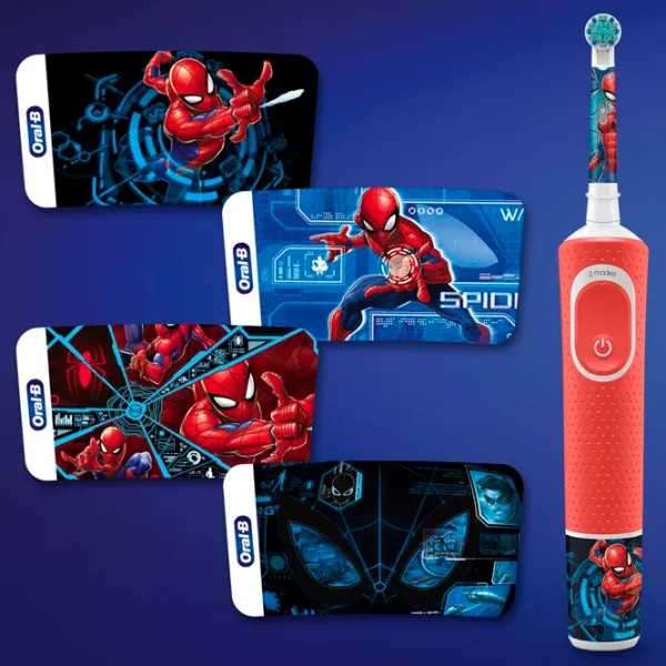 Periuță de dinți electrică Braun Kids Vitality D100 Spiderman 2D / Red photo 3 Periuță de dinți electrică Braun Kids Vitality D100 Spiderman 2D / Red photo 3