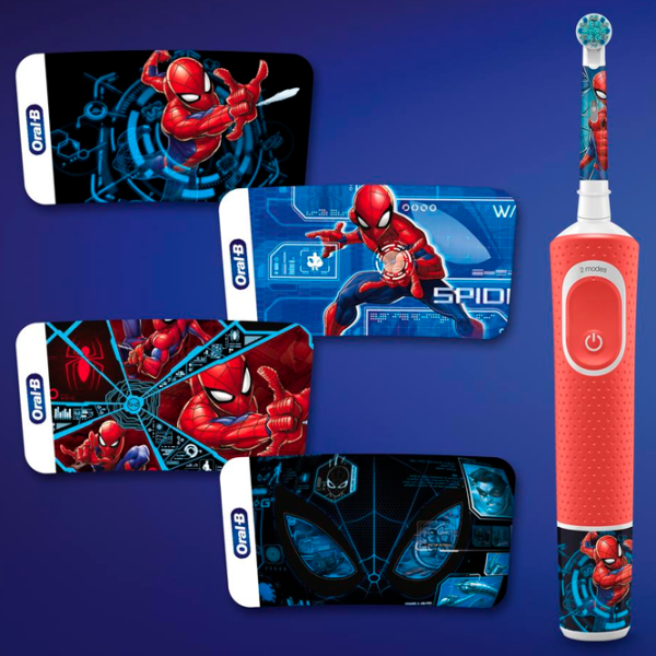 Periuță de dinți electrică Braun Kids Vitality D100 Spiderman 2D / Red photo 3 Periuță de dinți electrică Braun Kids Vitality D100 Spiderman 2D / Red photo 3