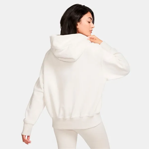 Hanorac pentru femei Nike W Nsw Phnx Plsh Os Hdy Toamnă - iarnă / White photo 2