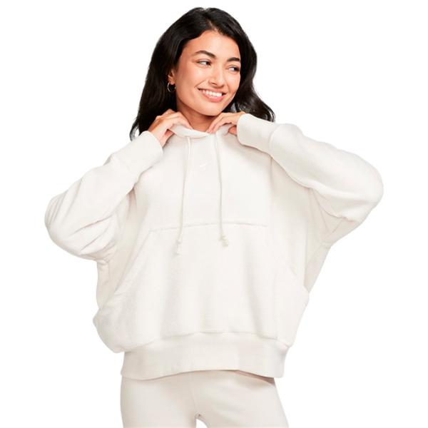Толстовка для женщин Nike W Nsw Phnx Plsh Os Hdy Осень - Зима / Белый photo 1