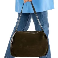 Geantă pentru femei CCS 17423  Pe mână / Piele intoarsă
