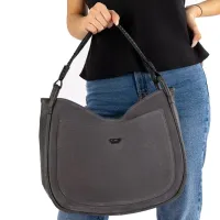 Geantă pentru femei CCS 17421 Pe mână / Piele intoarsă