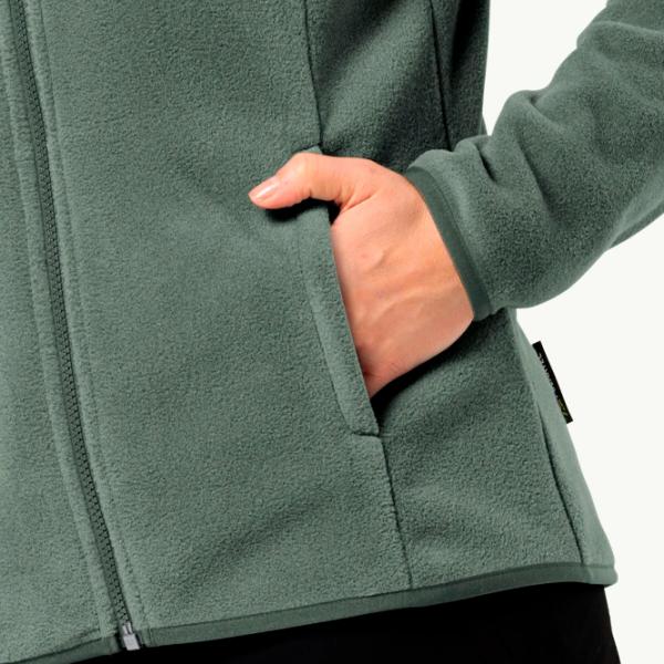 Hanorac pentru femei Jack Wolfskin Moonrise Fz W Toamnă - iarnă / Green photo 4 Hanorac pentru femei Jack Wolfskin Moonrise Fz W Toamnă - iarnă / Green photo 4