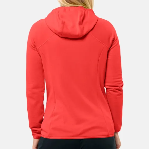 Hanorac pentru femei Jack Wolfskin Kolbenberg Hooded Fz W Toamnă - iarnă / Red photo 3