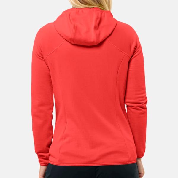 Hanorac pentru femei Jack Wolfskin Kolbenberg Hooded Fz W Toamnă - iarnă / Red photo 3