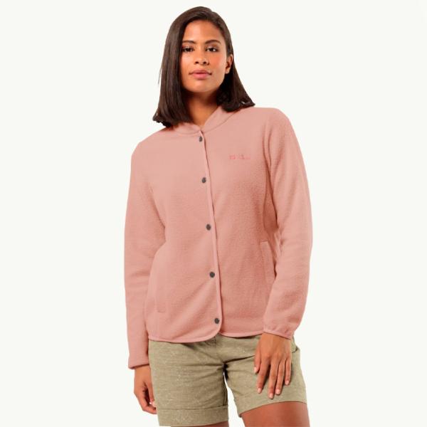 Hanorac pentru femei Jack Wolfskin Light Curl Jkt W Toamnă - iarnă / Pink photo 2