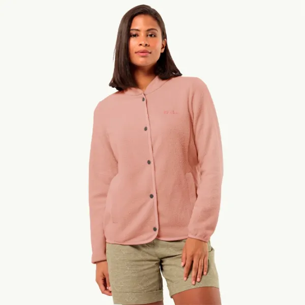 Толстовка для женщин Jack Wolfskin Light Curl Jkt W Осень - Зима / Розовый photo 2