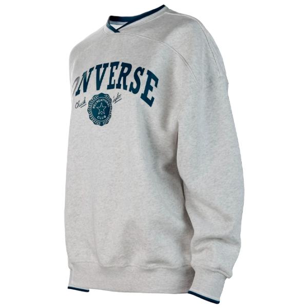 Толстовка для женщин Converse Retro Chuck Oversized V-Neck Всесезонные / Серый photo 1