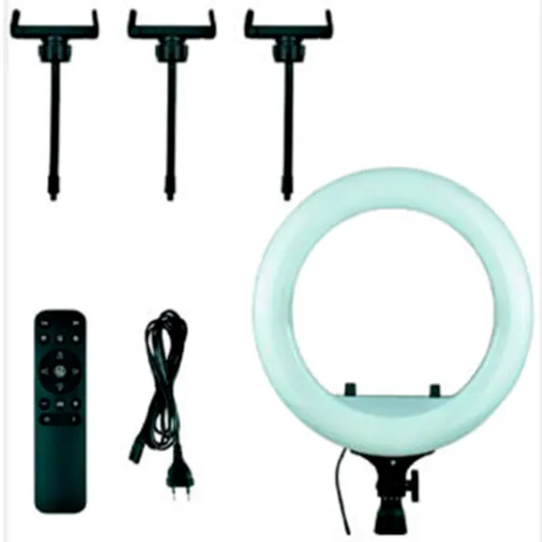 Штатив с круглой лампой Selfie Ring Light RL-14 360 мм Черный photo 3