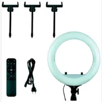 Trepied cu lampă Selfie Ring Light RL-14 360 mm Black photo 3