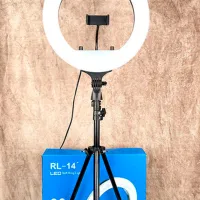Trepied cu lampă Selfie Ring Light RL-14 360 mm Black photo 6