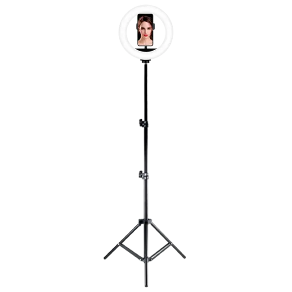 Штатив с круглой лампой Selfie Ring Light M20 200 мм Черный photo 1