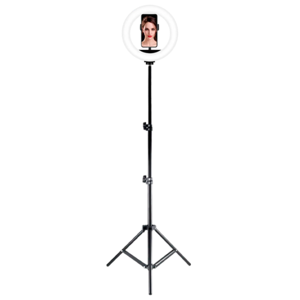 Штатив с круглой лампой Selfie Ring Light M20 200 мм Черный photo 1