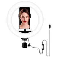 Trepied cu lampă Selfie Ring Light M20 200 mm Black photo 6