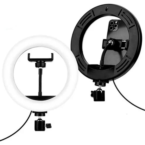 Штатив с круглой лампой Selfie Ring Light M20 200 мм Черный photo 8