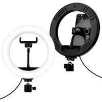 Trepied cu lampă Selfie Ring Light M20 200 mm Black photo 8