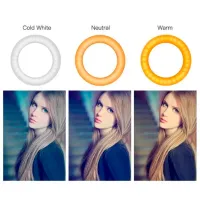 Trepied cu lampă Selfie Ring Light M20 200 mm Black photo 10