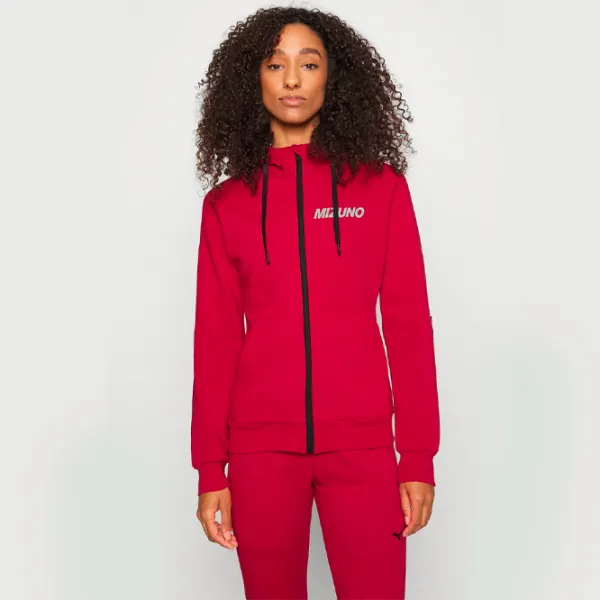 Толстовка для женщин Mizuno K sweat jacket(w) Всесезонные / Красный photo 2 Толстовка для женщин Mizuno K sweat jacket(w) Всесезонные / Красный photo 2