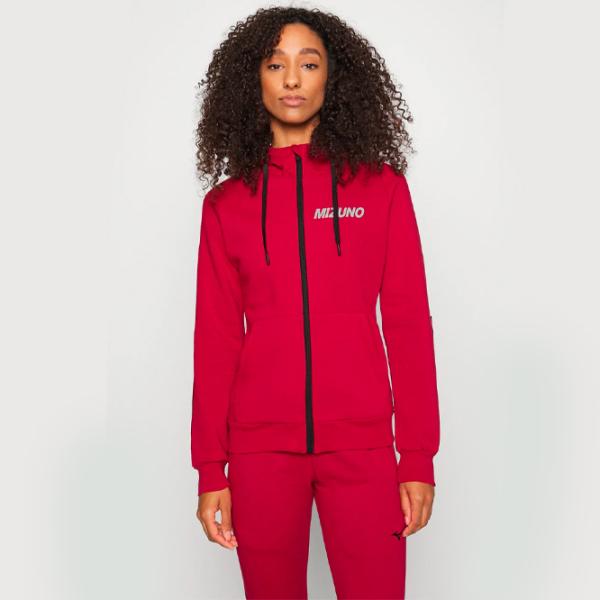 Толстовка для женщин Mizuno K sweat jacket(w) Всесезонные / Красный photo 2 Толстовка для женщин Mizuno K sweat jacket(w) Всесезонные / Красный photo 2