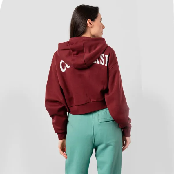 Толстовка для женщин Converse Retro Chuck Fz Graphic Hoodie Осень - Зима / Бордовый photo 2