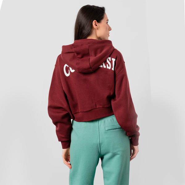 Толстовка для женщин Converse Retro Chuck Fz Graphic Hoodie Осень - Зима / Бордовый photo 2