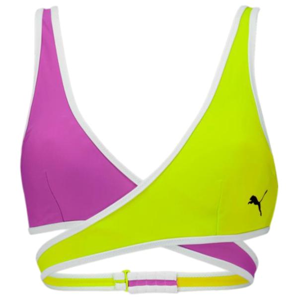 Bustieră pentru femei Puma Contour Plunge Top 1P Yellow photo 1
