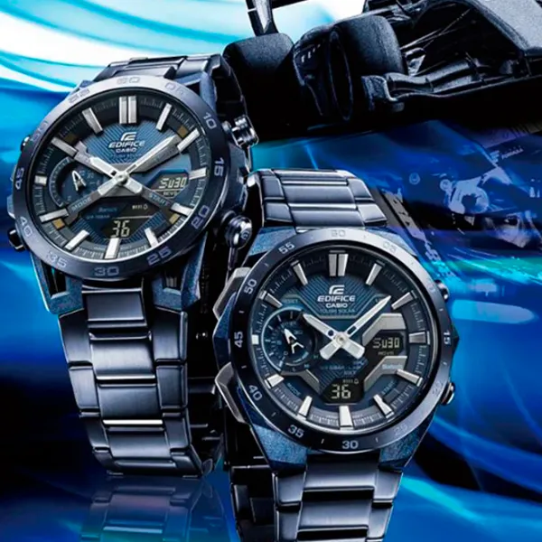 Ceas de mână pentru bărbați Casio ECB-2000CB-2AEF Cuarț / 48 mm photo 2