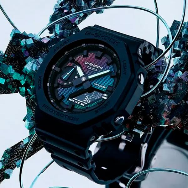 Ceas de mână Unisex Casio GA-2100RW-1AER Cuarț / 49 x 45 mm photo 3