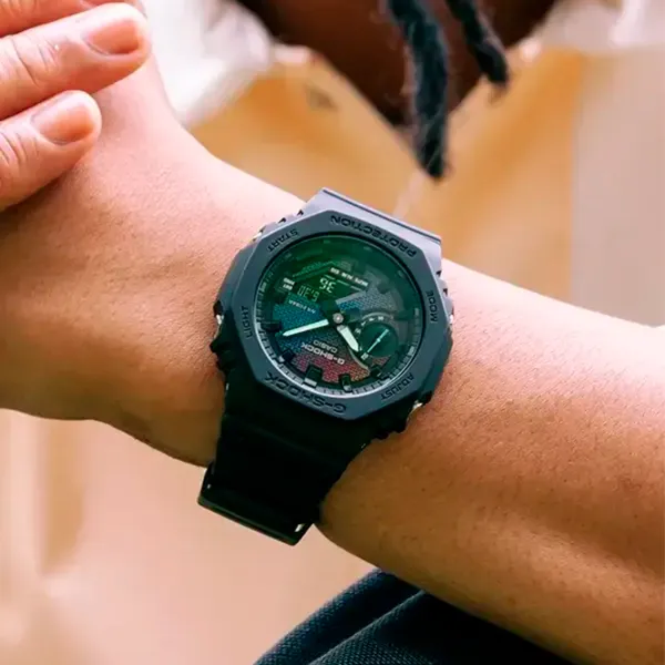 Ceas de mână Unisex Casio GA-2100RW-1AER Cuarț / 49 x 45 mm photo 4