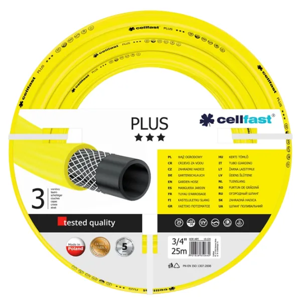 Furtun pentru irigare Cellfast 10-220  25 m / 25 bar photo 1