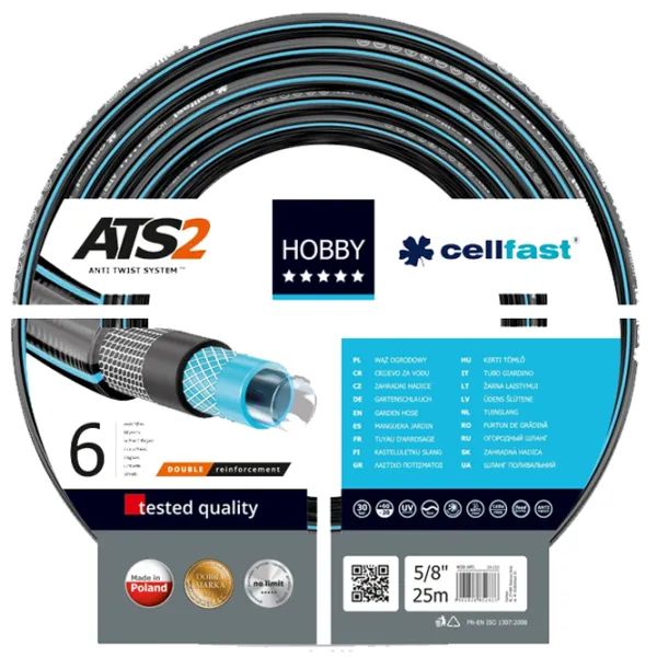Furtun pentru irigare Cellfast HOBBY ATS2  25 m / 30 bar photo 1