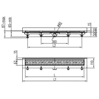 Rigolă de duș Chudej CH650H3 Plastic photo 2