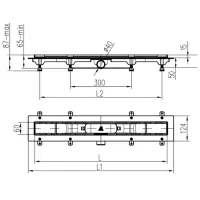 Rigolă de duș Chudej CH550B1 Plastic photo 2