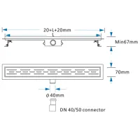 Трап для душа KAS Zipper FLH40-A2 С03 Нержавеющая сталь photo 2