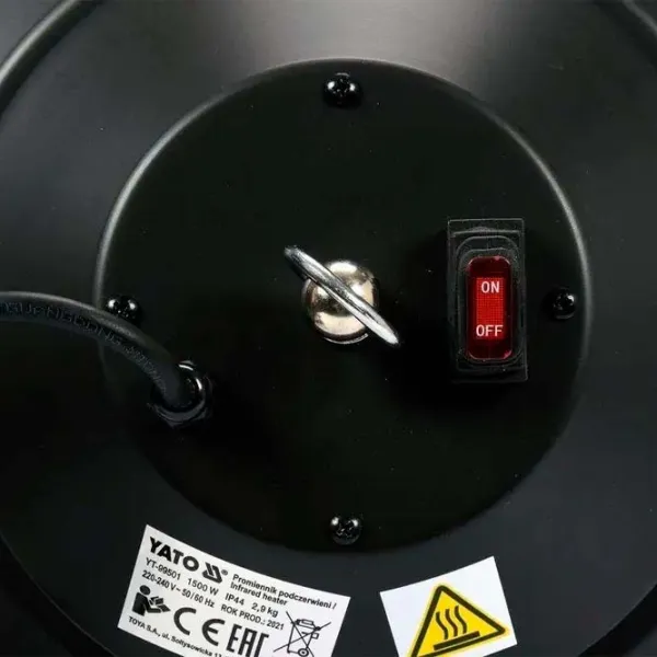 Încălzitor infraroșu Yato YT99501 1500 W / Black photo 4